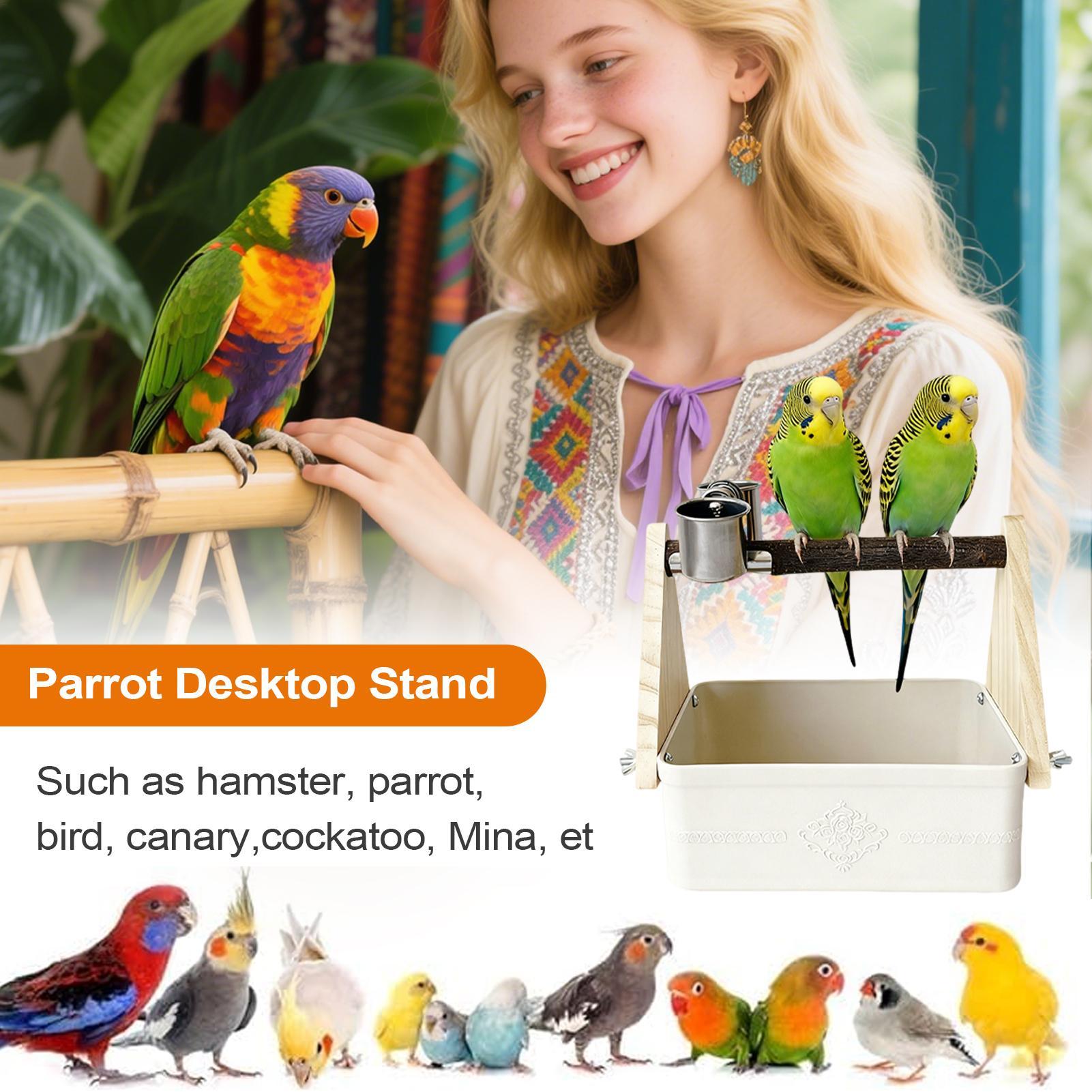 Pet Supplies Zoo - Настольная подставка-туалет для птиц с ведром